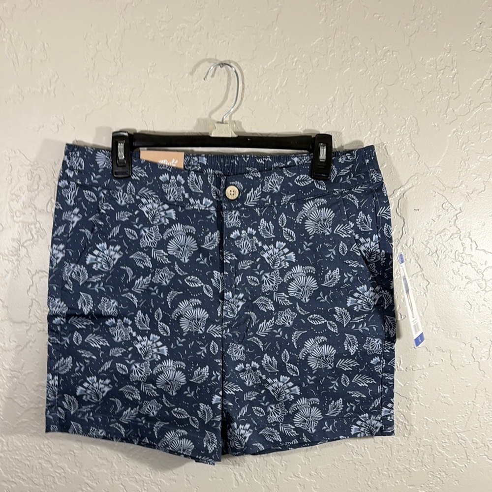 JACHS Girlfriend Blue Floral Women's Bermudas